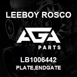 LB1006442 Leeboy Rosco PLATE,ENDGATE | AGA Parts