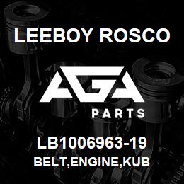 LB1006963-19 Leeboy Rosco BELT,ENGINE,KUB | AGA Parts