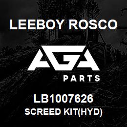 LB1007626 Leeboy Rosco SCREED KIT(HYD) | AGA Parts
