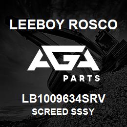 LB1009634SRV Leeboy Rosco SCREED SSSY | AGA Parts