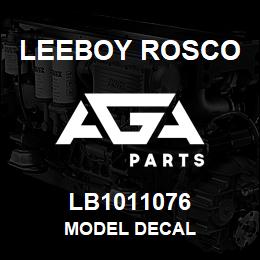 LB1011076 Leeboy Rosco MODEL DECAL | AGA Parts