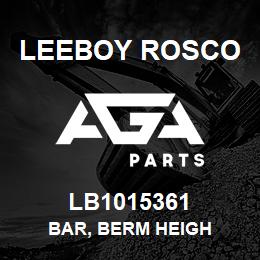 LB1015361 Leeboy Rosco BAR, BERM HEIGH | AGA Parts