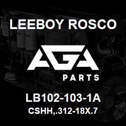 LB102-103-1A Leeboy Rosco CSHH,.312-18X.7 | AGA Parts