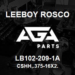 LB102-209-1A Leeboy Rosco CSHH,.375-16X2. | AGA Parts