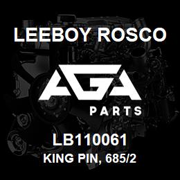 LB110061 Leeboy Rosco KING PIN, 685/2 | AGA Parts