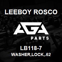 LB118-7 Leeboy Rosco WASHER,LOCK,.62 | AGA Parts