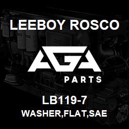 LB119-7 Leeboy Rosco WASHER,FLAT,SAE | AGA Parts