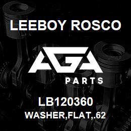 LB120360 Leeboy Rosco WASHER,FLAT,.62 | AGA Parts