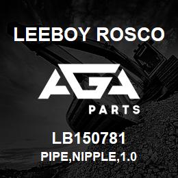 LB150781 Leeboy Rosco PIPE,NIPPLE,1.0 | AGA Parts