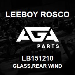 LB151210 Leeboy Rosco GLASS,REAR WIND | AGA Parts