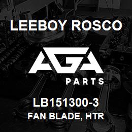 LB151300-3 Leeboy Rosco FAN BLADE, HTR | AGA Parts