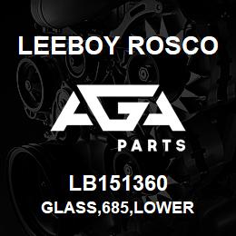 LB151360 Leeboy Rosco GLASS,685,LOWER | AGA Parts