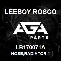 LB170071A Leeboy Rosco HOSE,RADIATOR,1 | AGA Parts