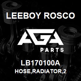 LB170100A Leeboy Rosco HOSE,RADIATOR,2 | AGA Parts