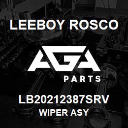 LB20212387SRV Leeboy Rosco WIPER ASY | AGA Parts