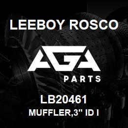 LB20461 Leeboy Rosco MUFFLER,3" ID I | AGA Parts