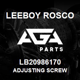 LB20986170 Leeboy Rosco ADJUSTING SCREW | AGA Parts