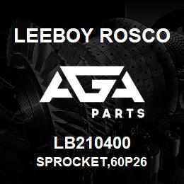 LB210400 Leeboy Rosco SPROCKET,60P26 | AGA Parts