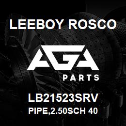 LB21523SRV Leeboy Rosco PIPE,2.50SCH 40 | AGA Parts