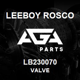 LB230070 Leeboy Rosco VALVE | AGA Parts