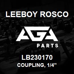 LB230170 Leeboy Rosco COUPLING, 1/4" | AGA Parts