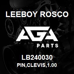 LB240030 Leeboy Rosco PIN,CLEVIS,1.00 | AGA Parts