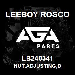 LB240341 Leeboy Rosco NUT,ADJUSTING,D | AGA Parts