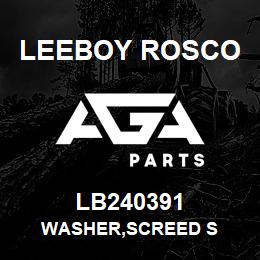 LB240391 Leeboy Rosco WASHER,SCREED S | AGA Parts