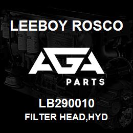 LB290010 Leeboy Rosco FILTER HEAD,HYD | AGA Parts