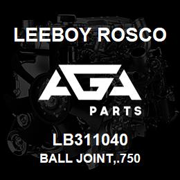 LB311040 Leeboy Rosco BALL JOINT,.750 | AGA Parts