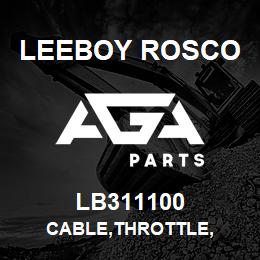 LB311100 Leeboy Rosco CABLE,THROTTLE, | AGA Parts