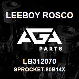 LB312070 Leeboy Rosco SPROCKET,80B14X | AGA Parts