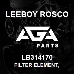 LB314170 Leeboy Rosco FILTER ELEMENT, | AGA Parts