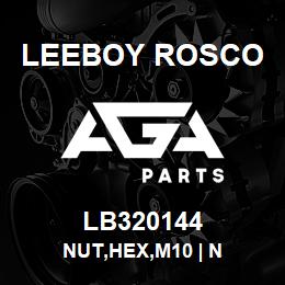 LB320144 Leeboy Rosco NUT,HEX,M10 | N | AGA Parts