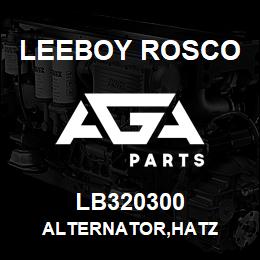 LB320300 Leeboy Rosco ALTERNATOR,HATZ | AGA Parts