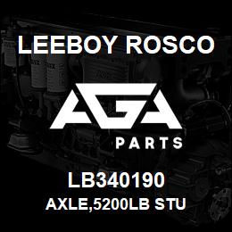 LB340190 Leeboy Rosco AXLE,5200LB STU | AGA Parts