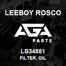 LB34881 Leeboy Rosco FILTER, OIL | AGA Parts