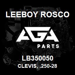 LB350050 Leeboy Rosco CLEVIS, .250-28 | AGA Parts