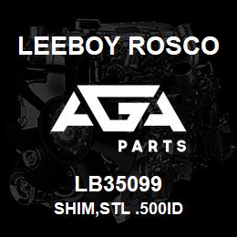 LB35099 Leeboy Rosco SHIM,STL .500ID | AGA Parts