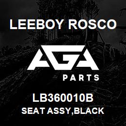 LB360010B Leeboy Rosco SEAT ASSY,BLACK | AGA Parts