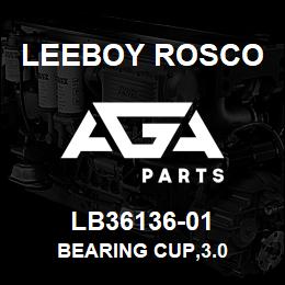 LB36136-01 Leeboy Rosco BEARING CUP,3.0 | AGA Parts