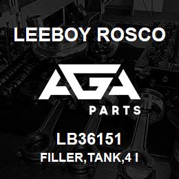 LB36151 Leeboy Rosco FILLER,TANK,4 I | AGA Parts