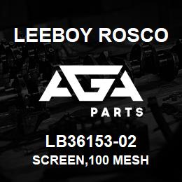 LB36153-02 Leeboy Rosco SCREEN,100 MESH | AGA Parts