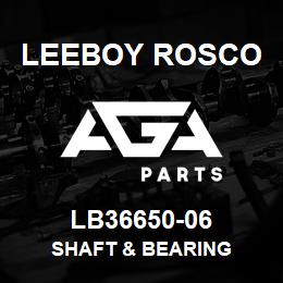 LB36650-06 Leeboy Rosco SHAFT & BEARING | AGA Parts