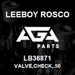 LB36871 Leeboy Rosco VALVE,CHECK,.50 | AGA Parts