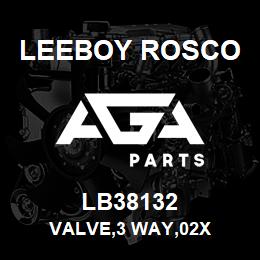 LB38132 Leeboy Rosco VALVE,3 WAY,02X | AGA Parts