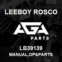 LB39139 Leeboy Rosco MANUAL,OP&PARTS | AGA Parts