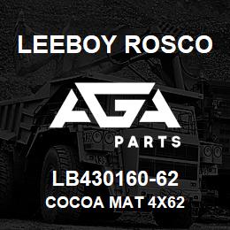 LB430160-62 Leeboy Rosco COCOA MAT 4X62 | AGA Parts