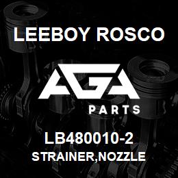 LB480010-2 Leeboy Rosco STRAINER,NOZZLE | AGA Parts