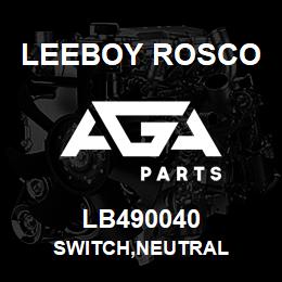 LB490040 Leeboy Rosco SWITCH,NEUTRAL | AGA Parts